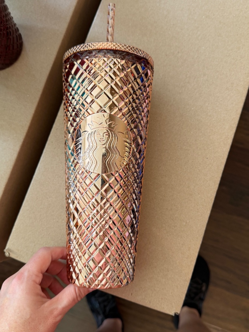 Copper Metallic Starbucks Tumbler